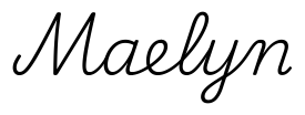 maelyn签名范例