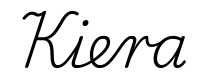 kiera签名范例