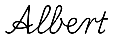albert签名范例