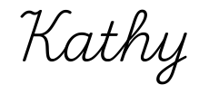 kathy签名范例
