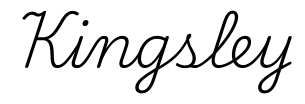 kingsley签名范例