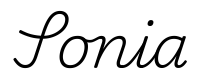 sonia签名范例