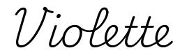 violette签名范例