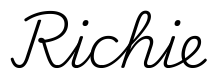 richie签名范例