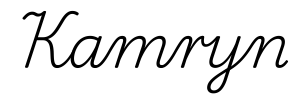 kamryn签名范例