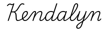 kendalyn签名范例