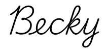 becky签名范例