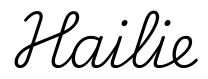 hailie签名范例