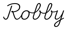 robby签名范例