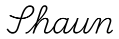 shaun签名范例