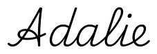 adalie签名范例