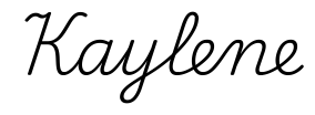 kaylene签名范例