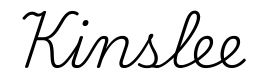 kinslee签名范例
