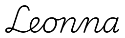 leonna签名范例