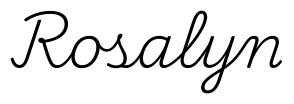 rosalyn签名范例
