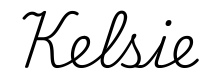 kelsie签名范例