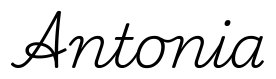 antonia签名范例