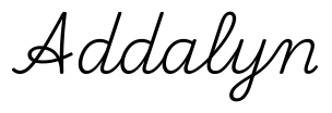 addalyn签名范例