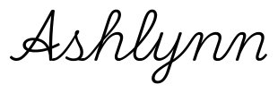 ashlynn签名范例
