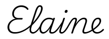 elaine签名范例