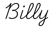 billy签名范例