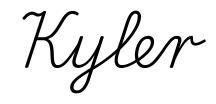 kyler签名范例