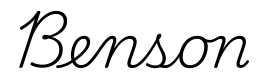 benson签名范例
