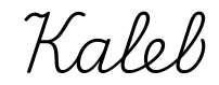 kaleb签名范例