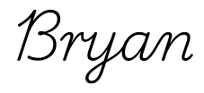 bryan签名范例