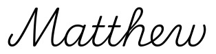 matthew签名范例