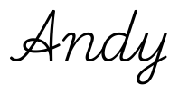 andy签名范例