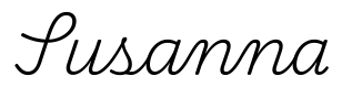 susanna签名范例