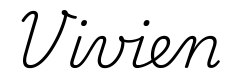 vivien签名范例
