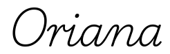 oriana签名范例