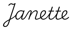 janette签名范例