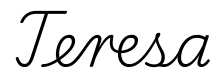 teresa签名范例