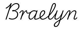 braelyn签名范例