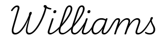 williams签名范例