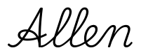 allen签名范例