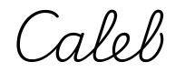 caleb签名范例