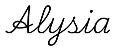 alysia签名范例