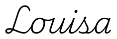 louisa签名范例