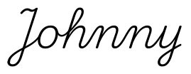 johnny签名范例