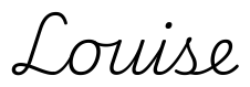louise签名范例