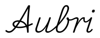 aubri签名范例