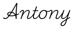 antony签名范例