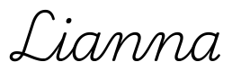 lianna签名范例