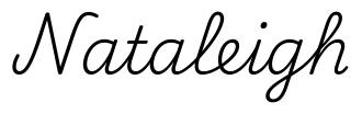 nataleigh签名范例