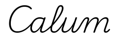 calum签名范例