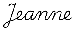 jeanne签名范例